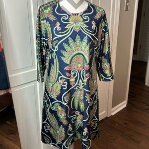 Gretchen Scott paisley plume swing dress